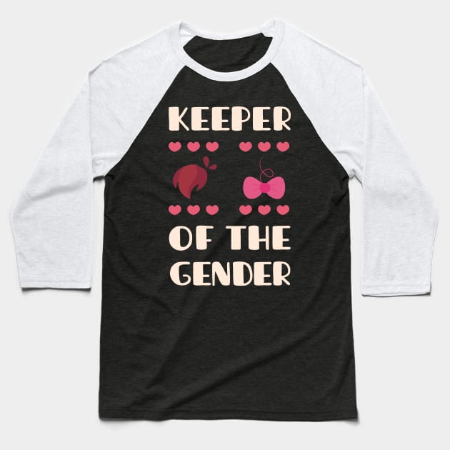 keeper of the gender reveal baby announcement party Baseball T-Shirt by Tesszero